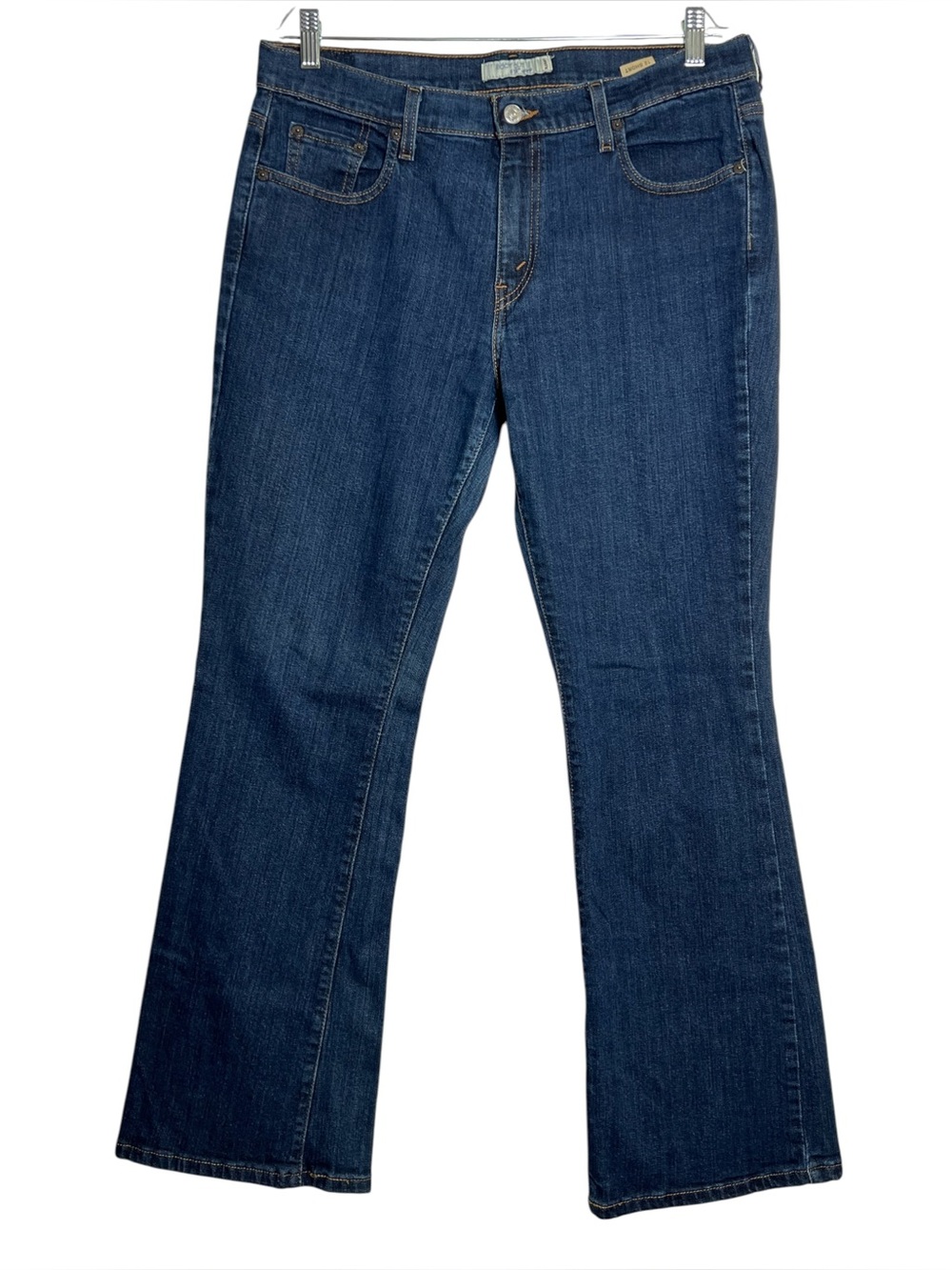 Levi’s Bootcut Women’s Size 12 Short High Rise Wide Leg Stretch Dark Jeans